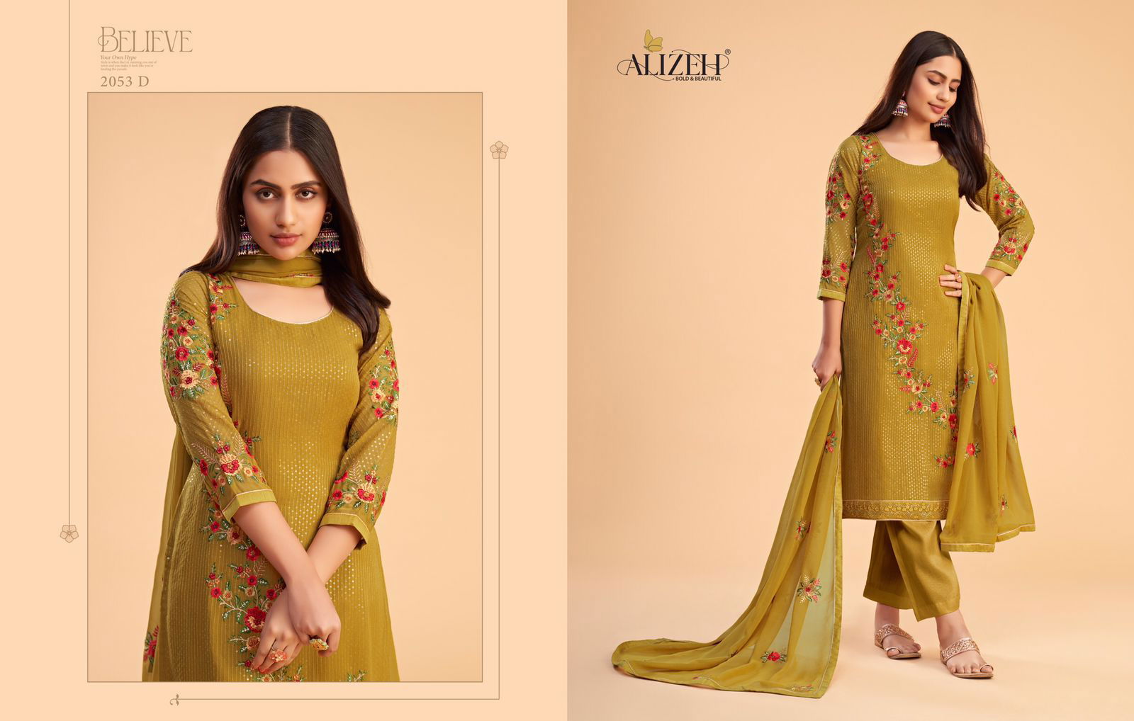 Zaida Vol 12 By Alizeh Georgette Salwar Suits Catalog